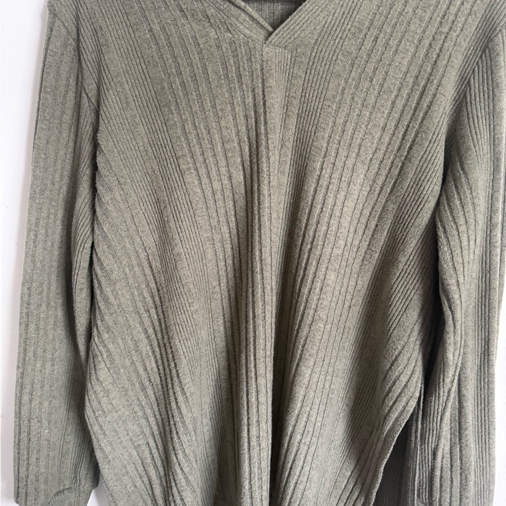 Ribbed Olive Green Fabric